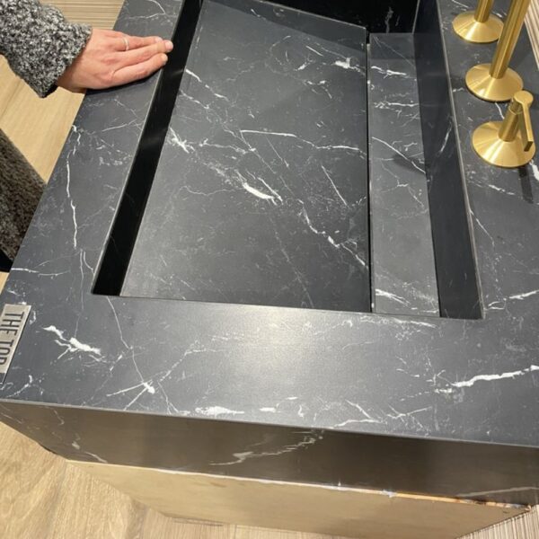 Vasque marbre Noir veine blanche – Image 2